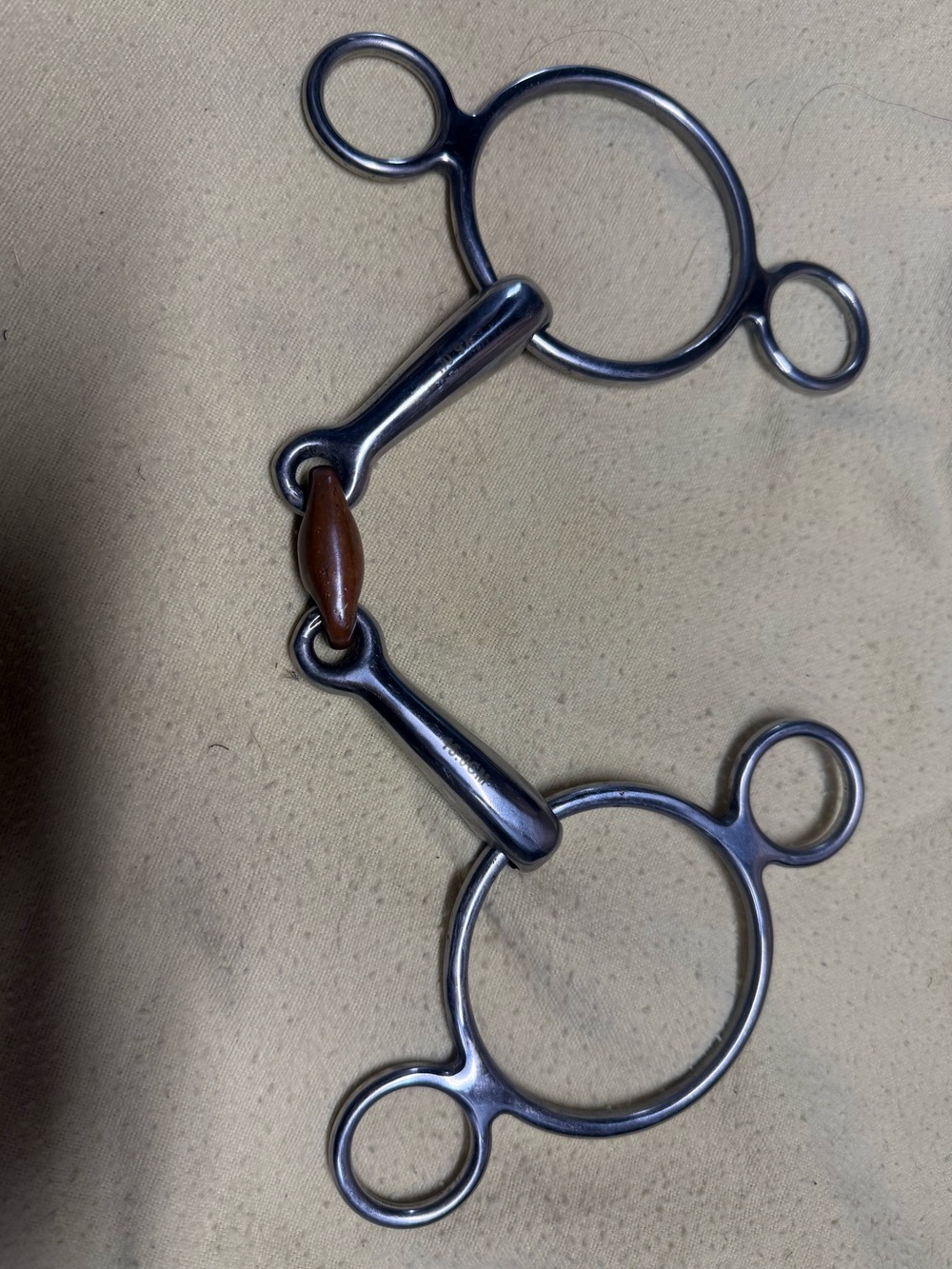 6” Shires Two Ring Copper Lozenge Gag Bit